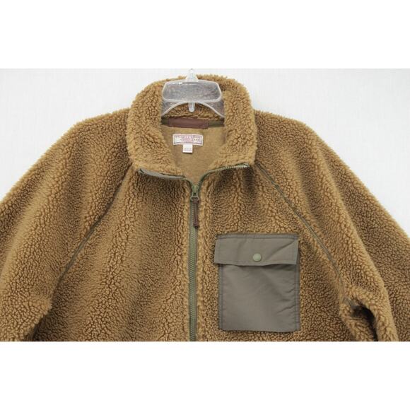 Wallace & Barnes Nordic Sherpa Fleece Jacket Men XXL Brown Shawl Collar Outdoors - Picture 2 of 8
